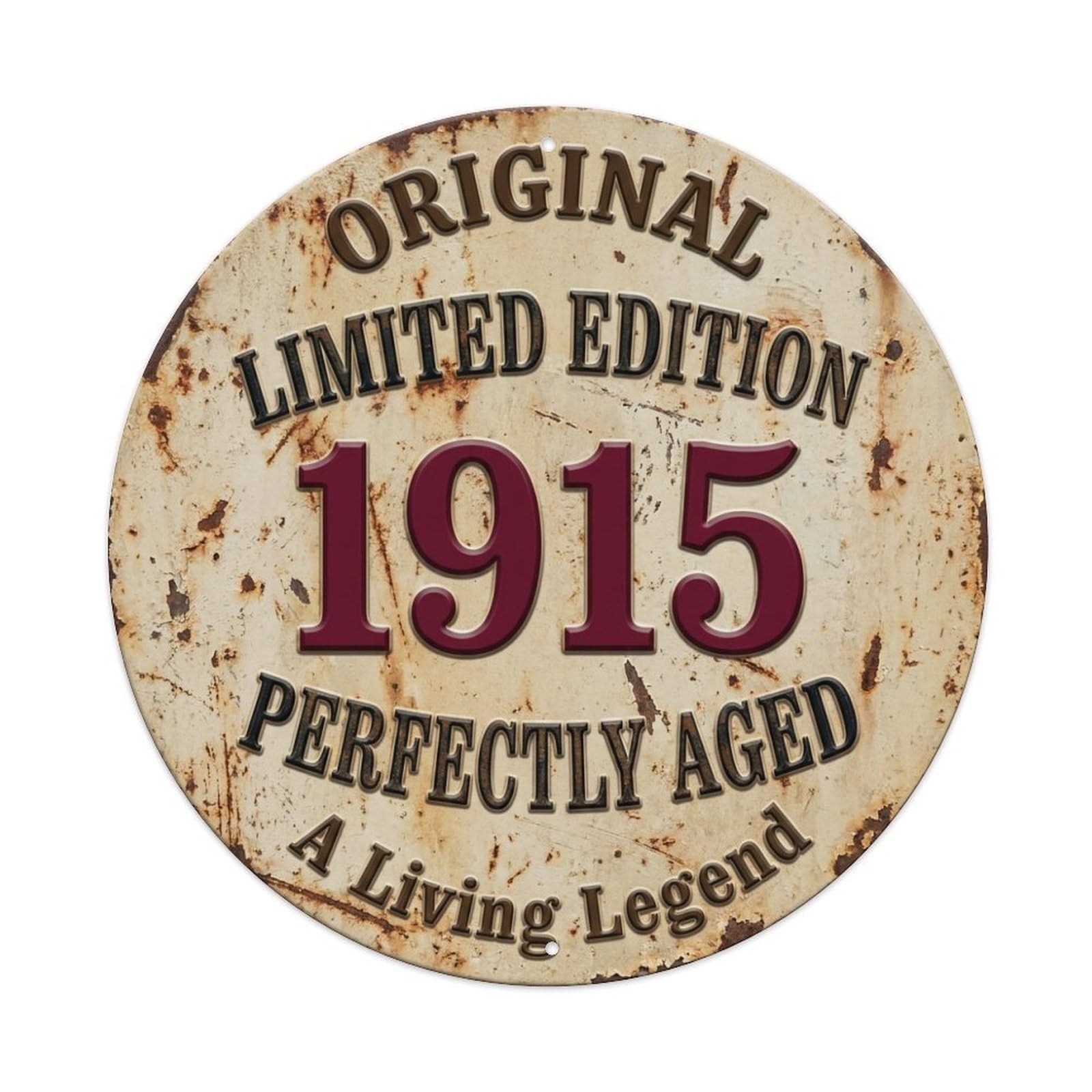 Original 1915 Limited Edition Perfectly Aged Live Legend Metal Tin Sign