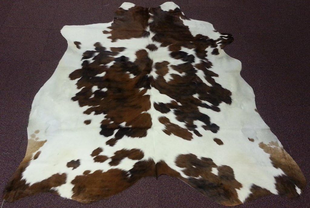 Gorgeous Tri-Color Cowhide Rug Aprx 6'0"X7'0" (0214070)
