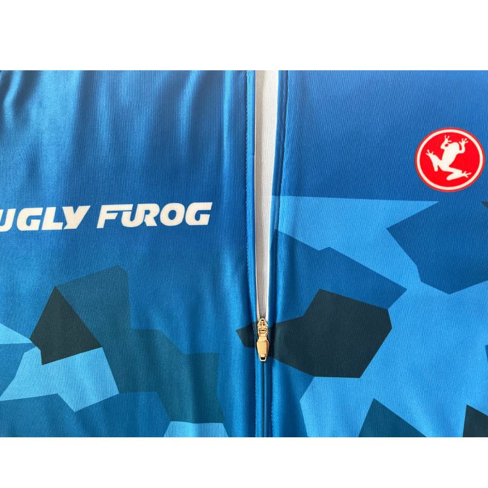 UGLY FROG Milchfaser Kurze Ärmel Radsportanzüge MTB kurzarmtrikot Radtrikot Set Radfahren Kleidung Sommer Fahrradtrikot mit Radhose/Trousers mit Sitzpolster für Herren