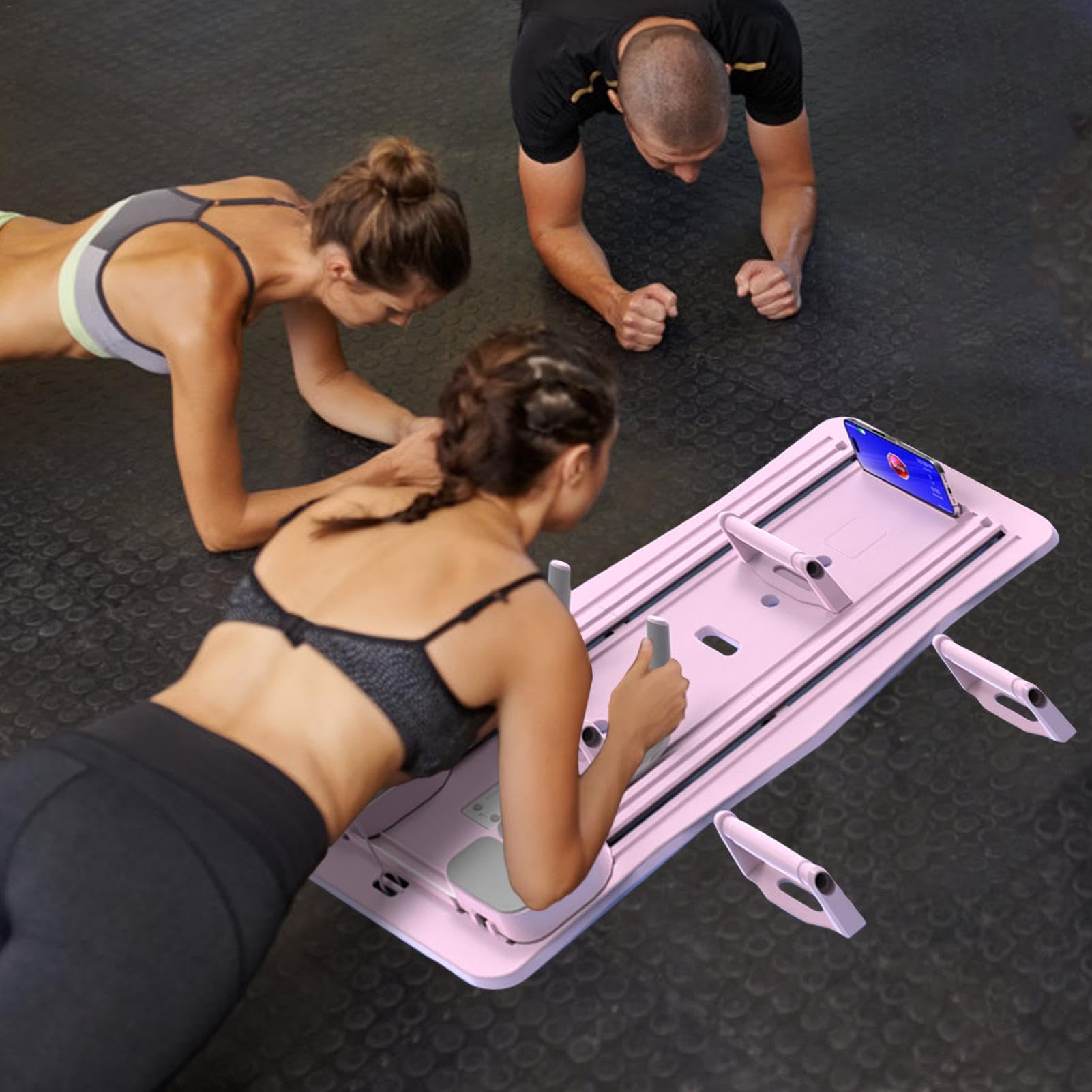Pilates Reformer Machine, Pilates Equipment, Pilates Fitness Board, Foldable Pilates Reformer, Pilates Machine Set, Portable and Space Saving Workout Equipment for Women Men