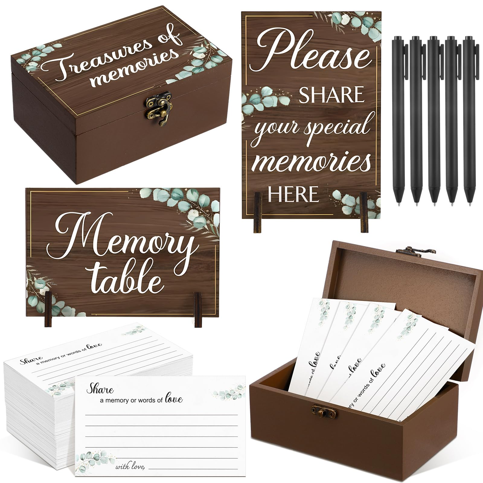 Gilprop 112 Pcs Share a Memory Cards for Celebration of Life, Leaves 2