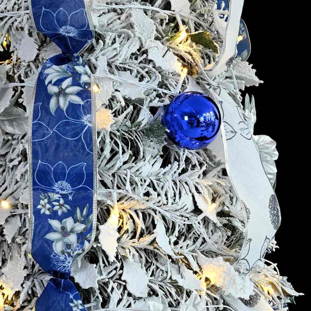 Künstlicher Weihnachtsbaum Weiß 120 cm mit 50 LEDs, PVC Nadeln, zusammenklappbar, inkl. Ständer und Lichterkette, ideal für Wohnzimmer, Balkon, Terrasse, Festliche Advent Dekoration