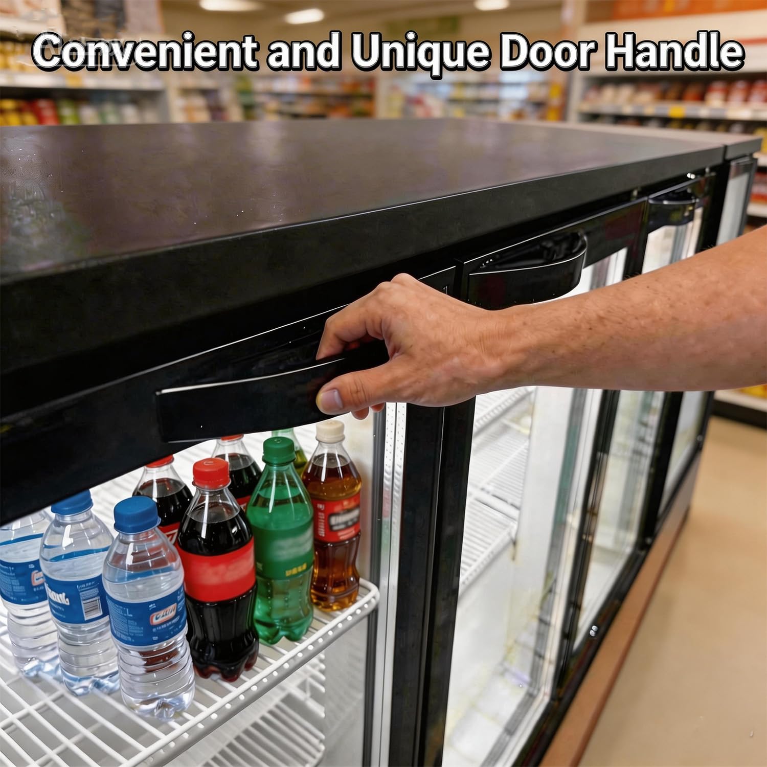 Nafcoool Back Bar Cooler Fridge,7 Cu Ft Compact Commercial Beer Refrigerator Beverage Undercounter Refrigerator, Display Fridge With LED Light Adjustable Shelves,Etl And Nsf Approval,Sliding Door on Fridge.com - View 6