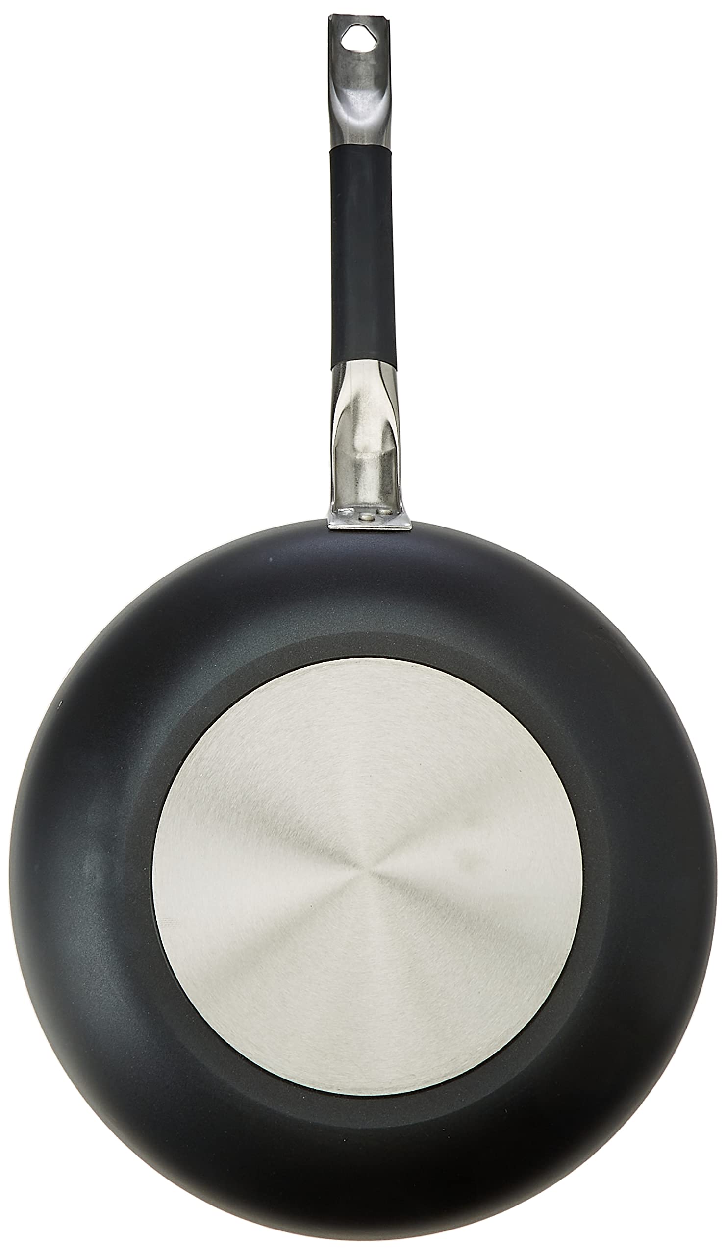 Agnelli pots ALSC111BSSPIC32 Alblack High Countertop in alluminio, nero, spessore 3 mm, fondo a induzione da 8 mm, con manico tubolare in acciaio inossidabile «Cool», 32 cm