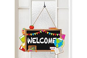 Back to School Blackboard Welcome Door Sign