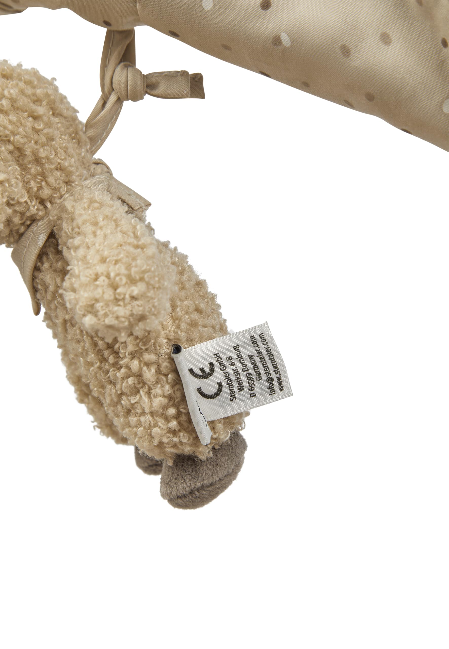 Sterntaler Spielbogen Schaf Flocke - Spielbogen aus samtigem Velour und bedrucktem Baumwoll Mischgewebe - Spieldecke Baby mit Bogen und Spielfiguren zum Abnehmen - Baby Spielzeug, beige