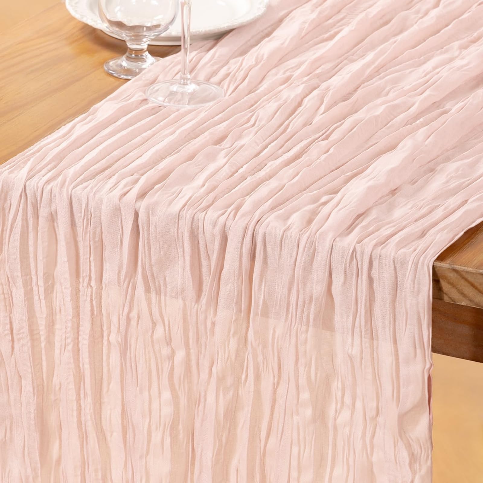 Runner da tavola in tulle velato per fai da te, artigianato, matrimoni, compleanni, tè, picnic, Natale, decorazione della cucina, 90 x 300 cm