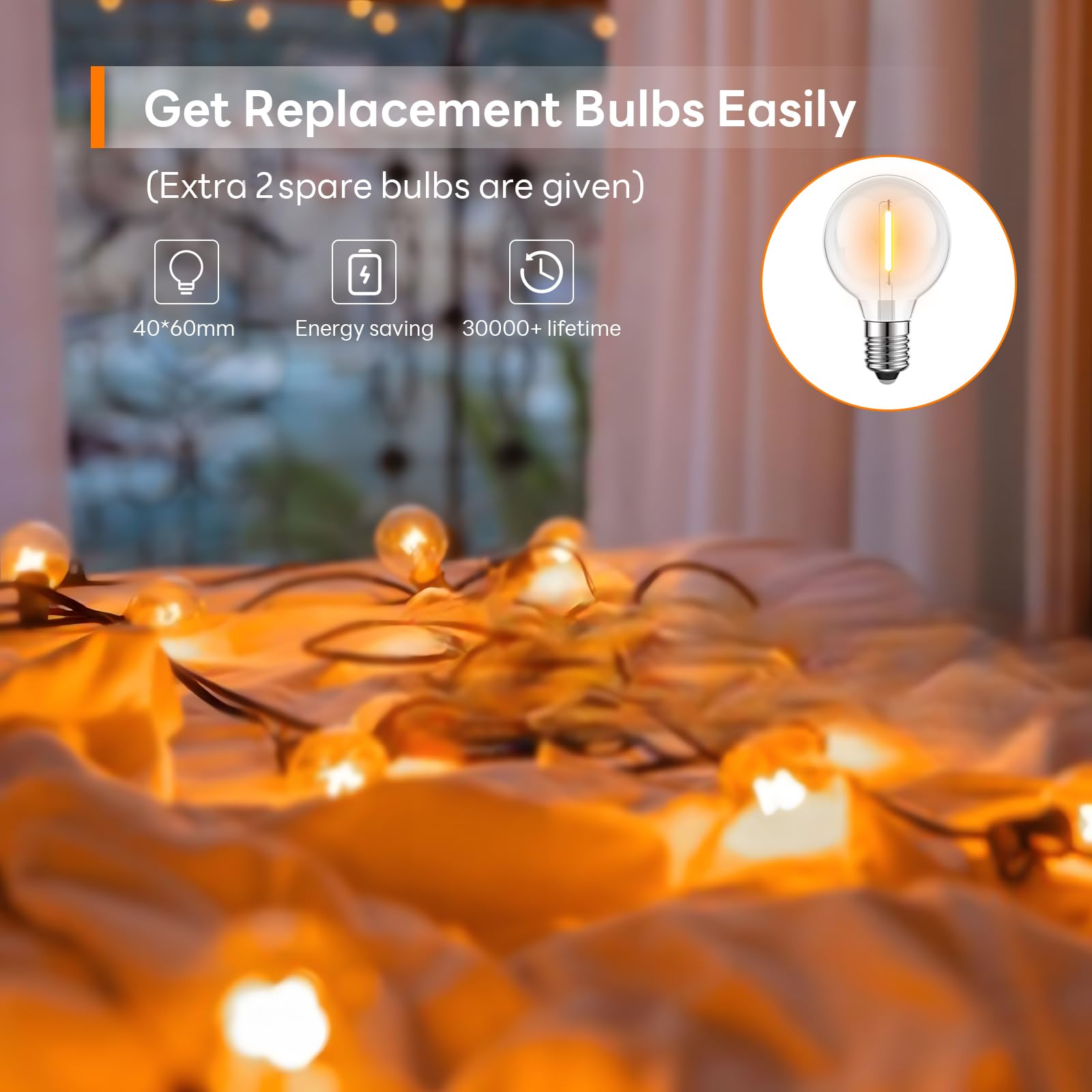 FANSANMY Catena Luminosa Esterno, 45,7M Luci da Esterno 75+2 lampadine, IP45 Impermeabile, Catena Luci Esterno e Interno per Matrimonio, Giardino, Box Auto, Feste, Natale, Piscina