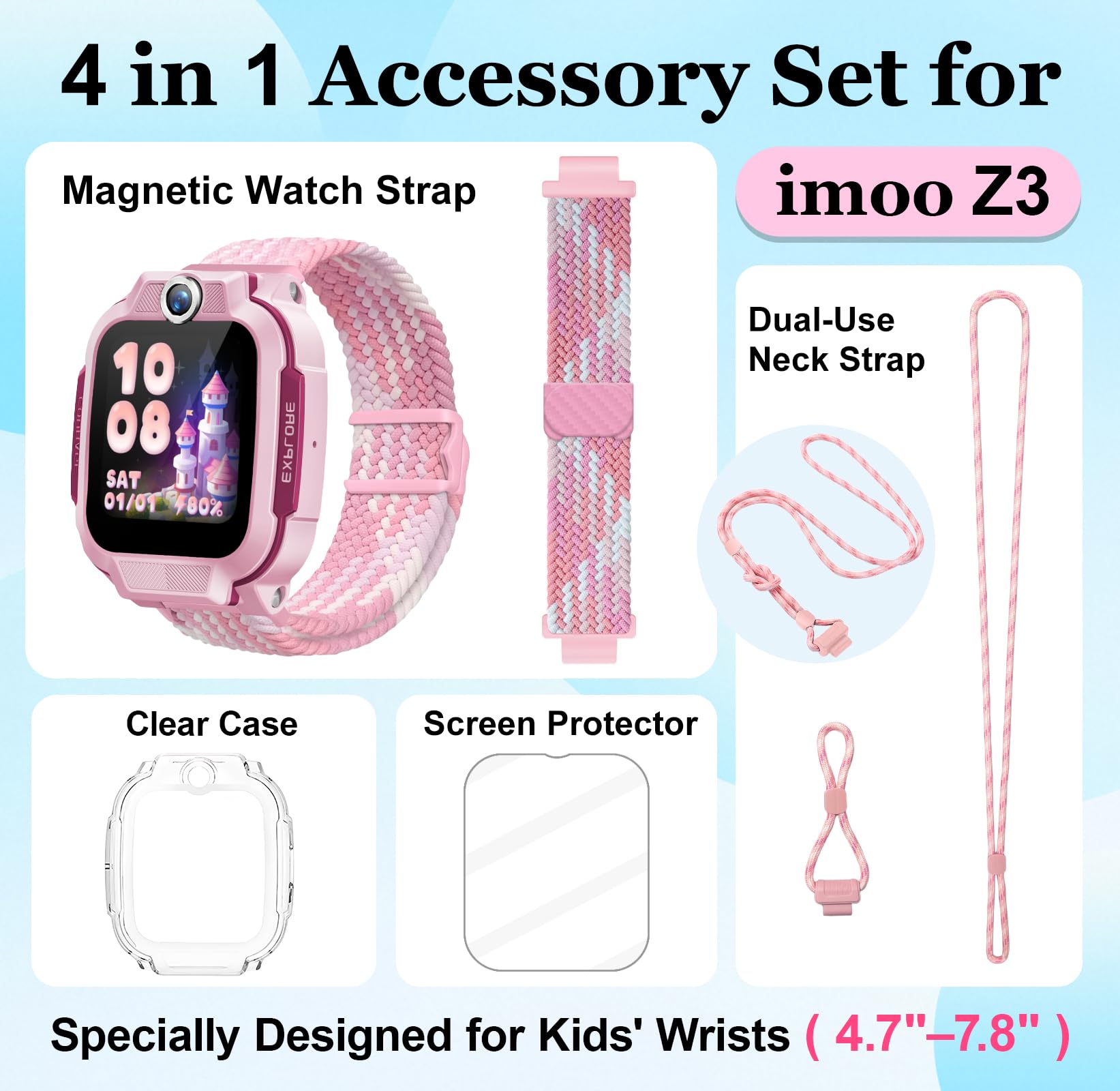 Generisch Z1 Kids Smartwatch zestaw akcesoriów - kompatybilny z telefonem imoo Watch