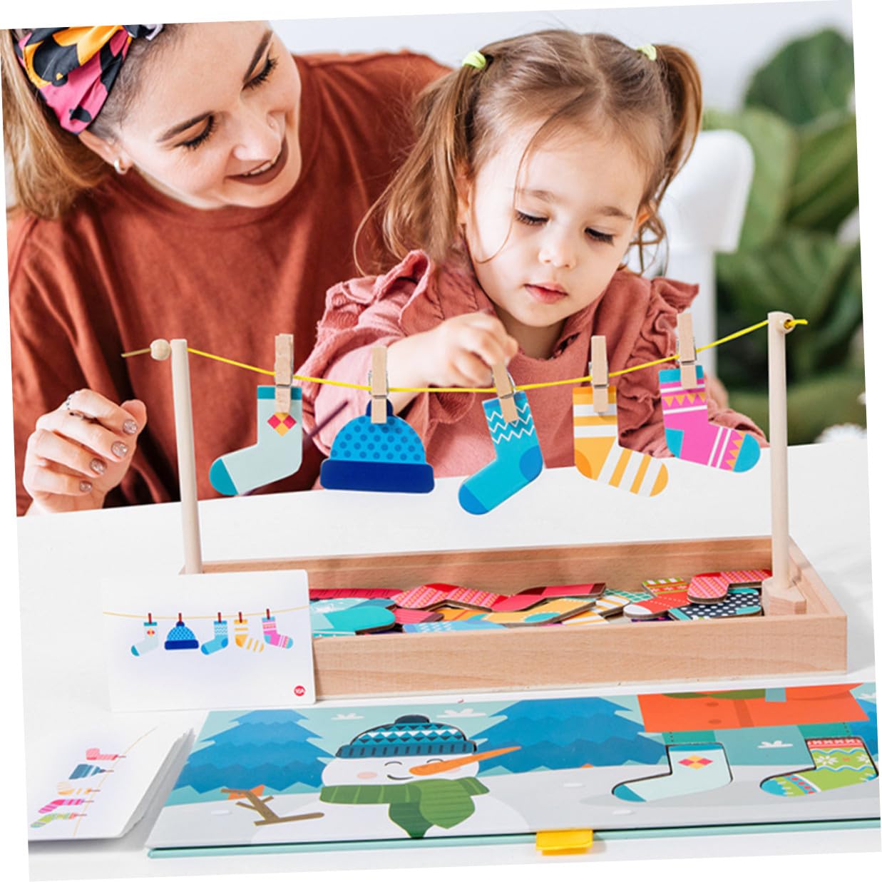 UPKOCH Gioco Sensoriale in Legno per Divertente e Educativo per Sviluppo Cognitivo Coordinazione Mano-occhio e Creatività