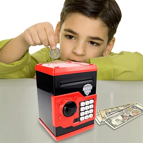 Miniatura 5 de Yoego Alcancía electrónica para niños gran juguete de regalo para niños caja de ahorro de dinero con contraseña regalo perfecto para niños y niñas