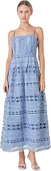 knee length dresses for ladies Crochet Layered Midi Dress – Endless Rose