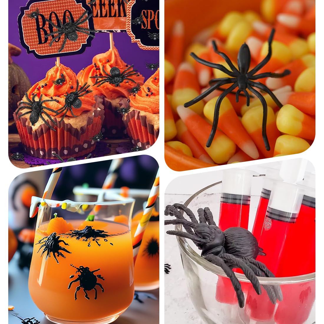 150pcs Araignée Réaliste Décoration d'Halloween, Plastique Mini Araignée Noir Réaliste Effrayant Araignée Farce Halloween Décorations de Maison Hantée pour Halloween Fêtes 150pcs Araignée Réaliste Décoration d'Halloween, Plastique Mini Araignée Noir Réaliste Effrayant Araignée Farce Halloween Décorations de Maison Hantée pour Halloween Fêtes