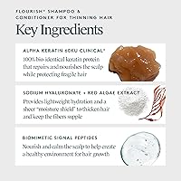 Vista 3 de Virtue Flourish Shampoo and Conditioner Set for Fine or Thinning Hair, Sulfate Free Hair Growth Product