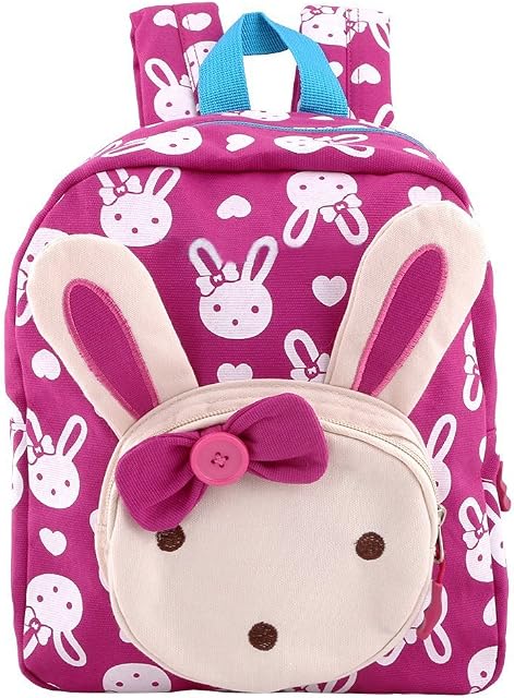 Vicloon Cute Rabbit Animals Child Shoulders Bag Kids Book Backpack Baby Girls School Bag Rose