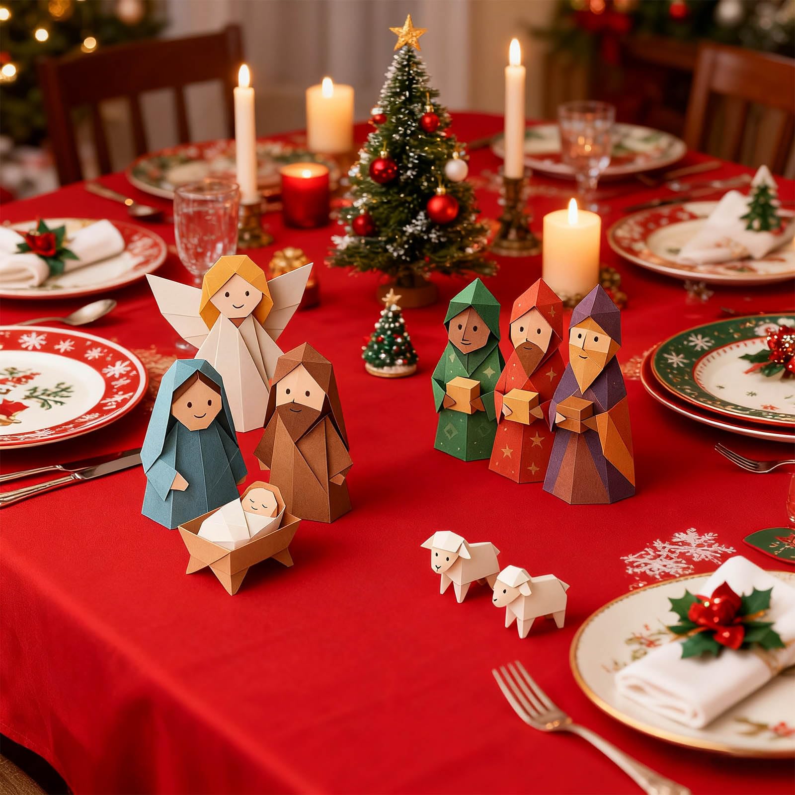 DIY Weihnachtskrippe Aus Papier - Bastelset Für Krippenfiguren Zum Falten