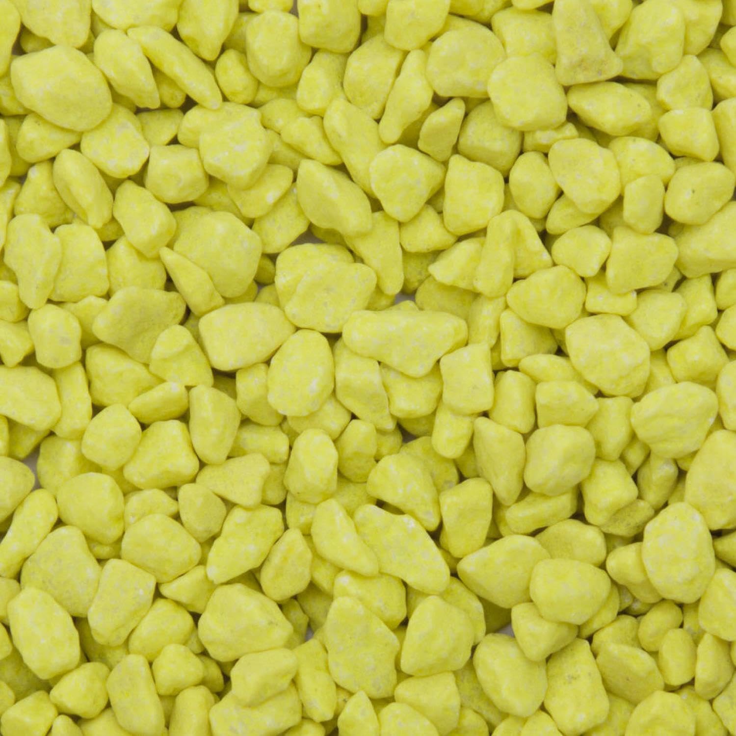 Dihl 4KG Yellow Fluorescent Coloured Aquarium Tank Pond Gravel, 3mm to 8mm, Decorative, Non-Toxic Natural Substrate. Fish, Aquatic Reptiles, Arthropods, Crustacean and Amphibians, 4 KG Yellow