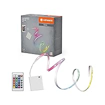 LEDVANCE FLEX Striscia luminosa a LED con batteria, 5 W, controllo del colore RGB, lunghezza 5 m, dimmerabile, flessibile e pieghevole, adatta per applicazioni interne