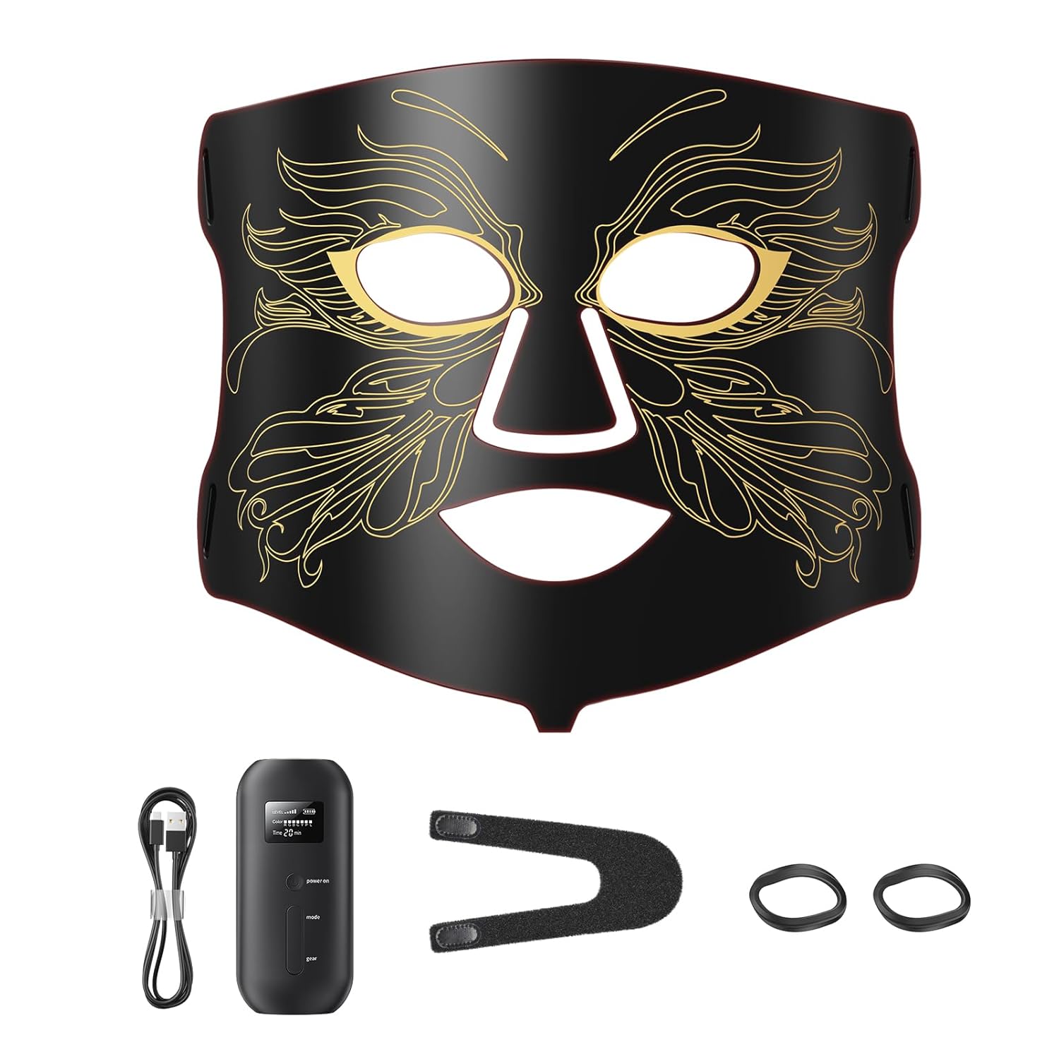 LED Light Therapy mask E106A Red Light Therapy for Face and Neck 7-in-1 Colors Led Face Mask Light
