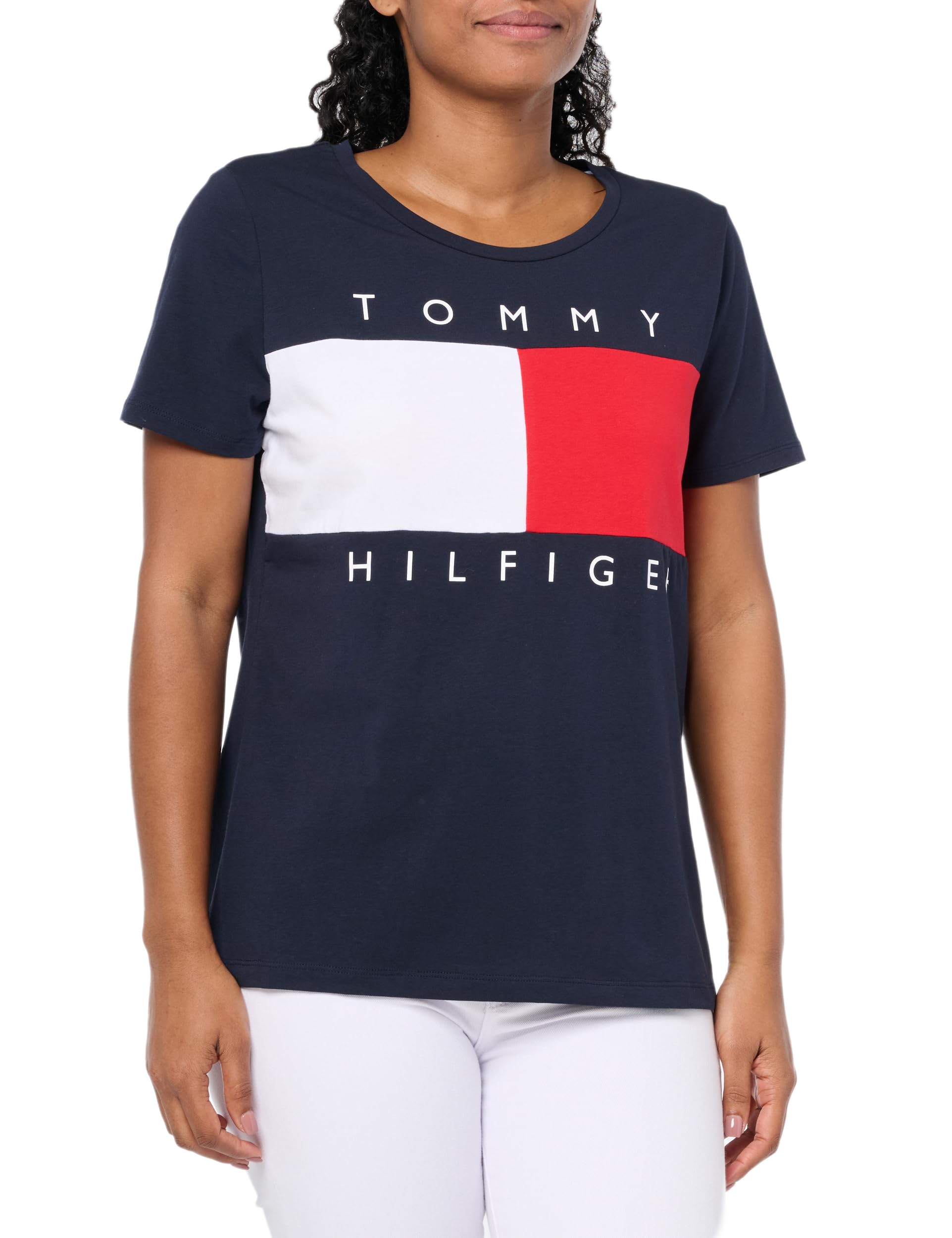 Tommy Hilfiger Women's Classic Short Sleeve Crew Neck Logo T-shirt