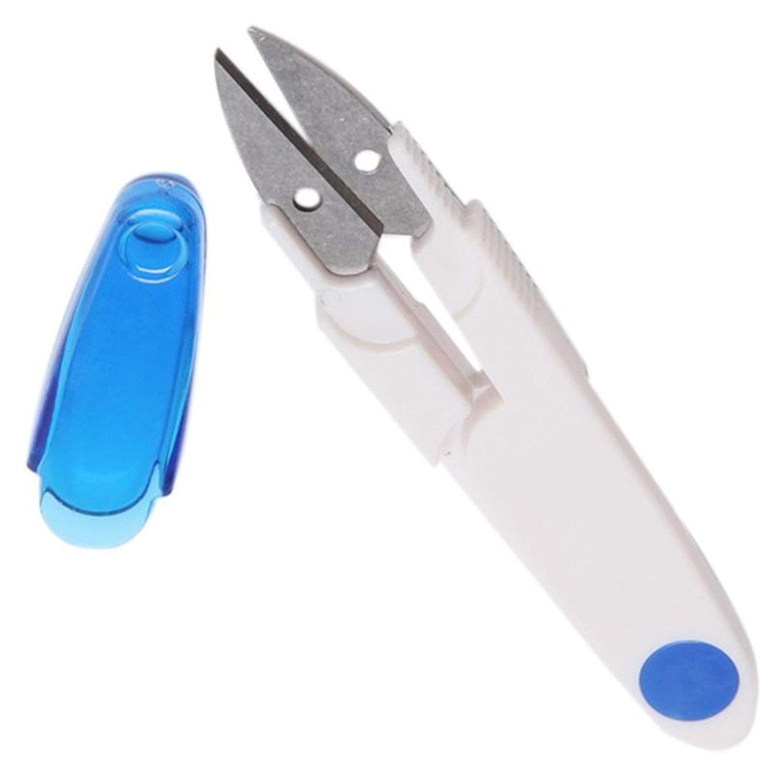 Gcs Blue Sewing Snips Thread Cutter Sewing Scissors Seam Ripper, With Plastic Handle And Cover (Blue)