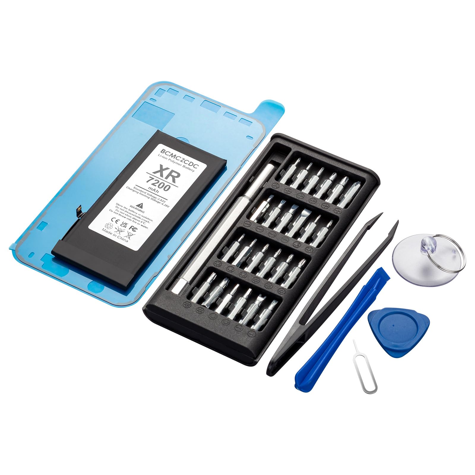 Battery for iPhone XR, 7200 mAh High Capacity Replacement Battery for iPhone XR (A1984, A2105, A2106, A2107, A2108) with Full Set Repair Tool Kit