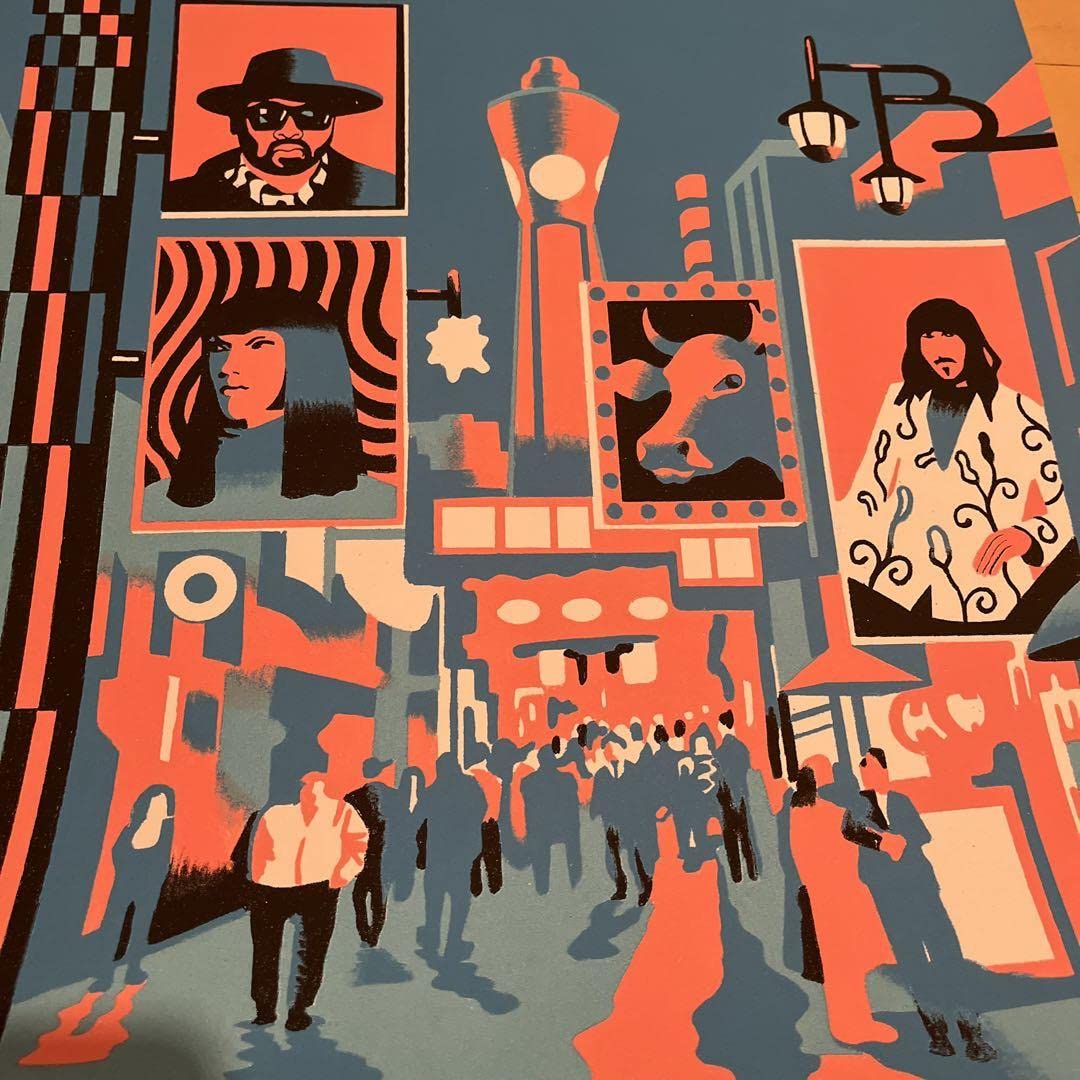 クルアンビン　Khruangbin ポスター　シリアルナンバー入り Amazon.co.jp: クルアンビン KHRUANGBIN 坂本慎太郎 シリアル