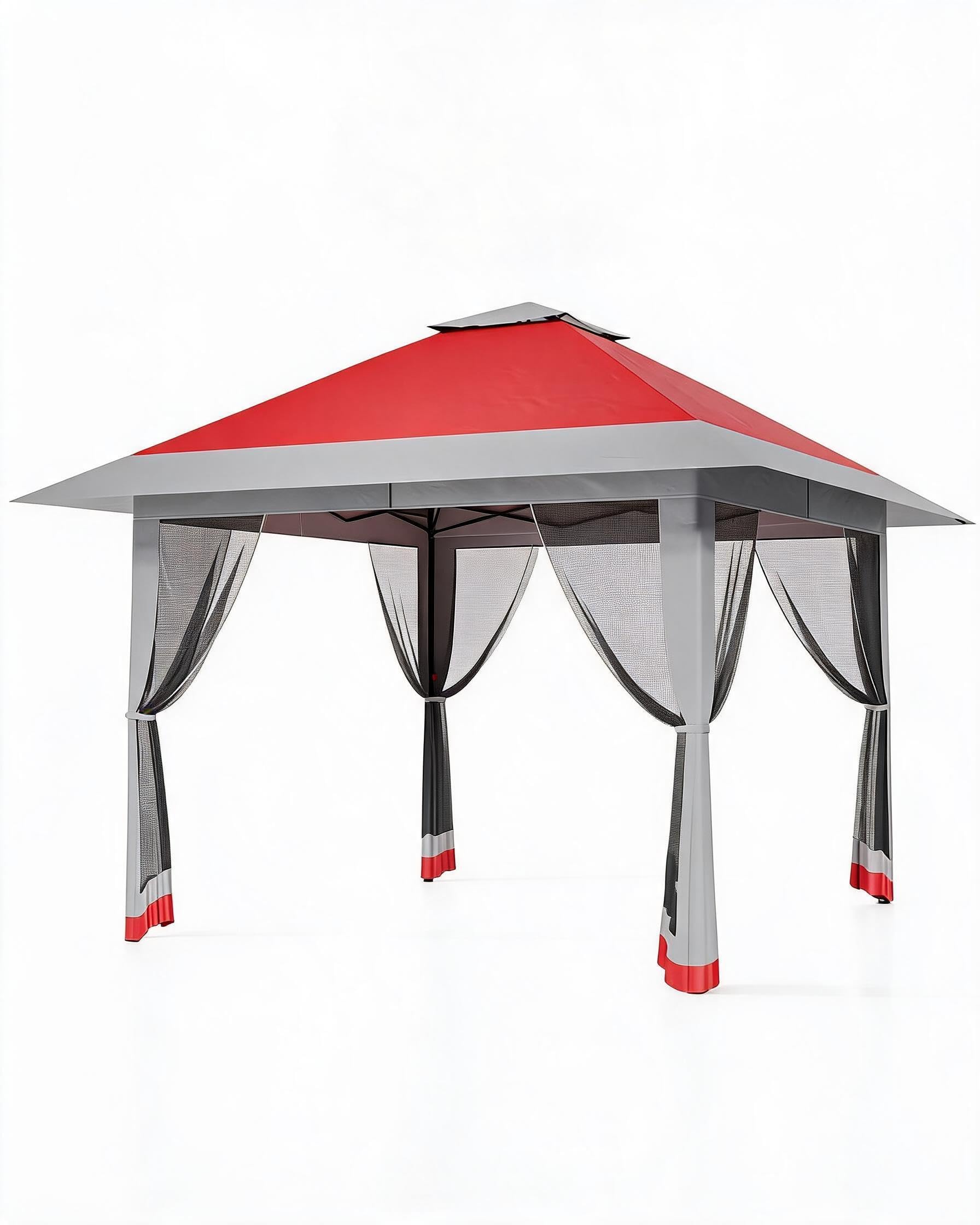 FairyLee 4m x 4m Pop Up Gazebo, Heavy Duty Instant Canopy