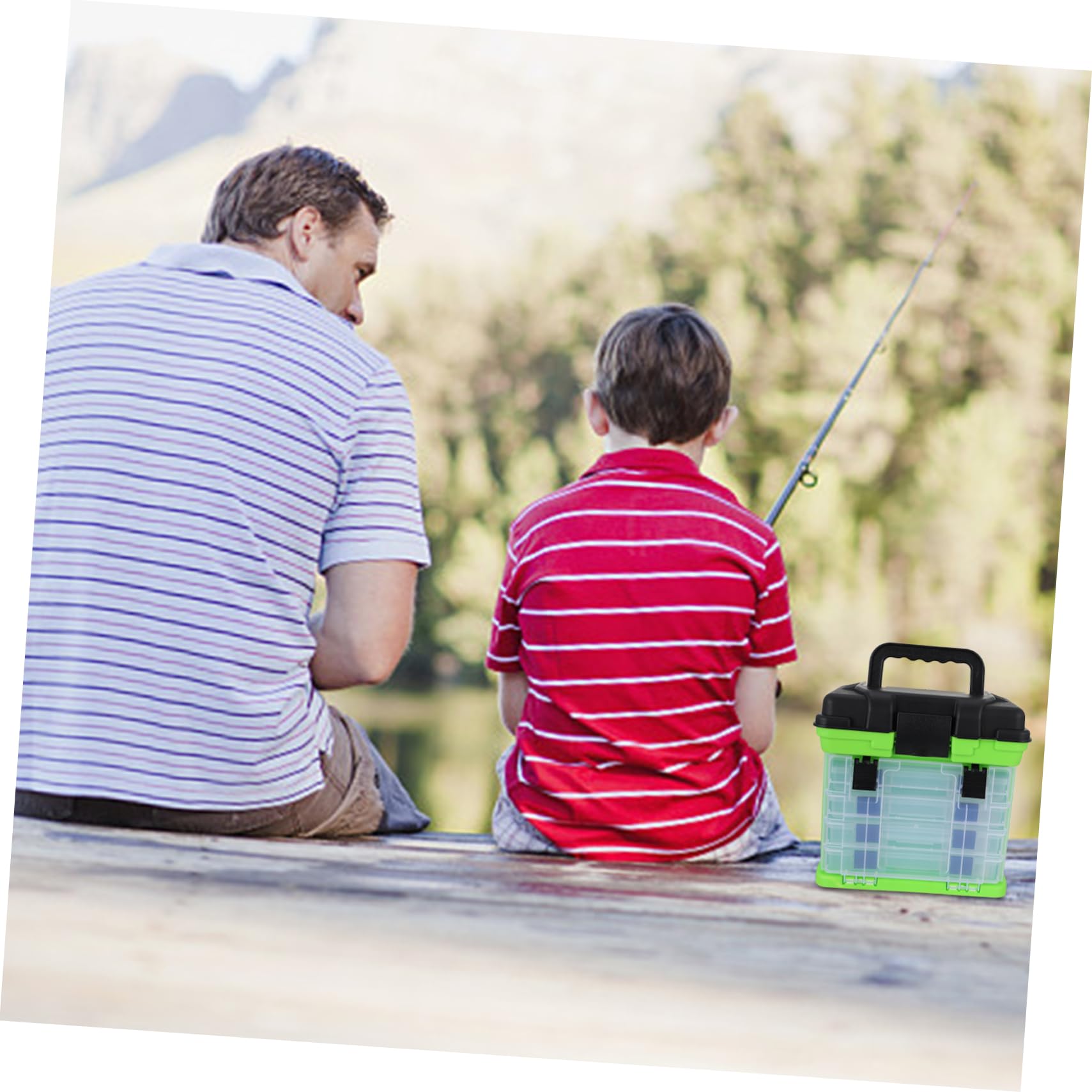 Boîte à Outils pour Matériel De Pêche Boîtes De Tacle De Pêche Porte-leurre De Pêche Boîtes De Leurres De Pêche Stockage D'articles De Pêche Plastique Vert