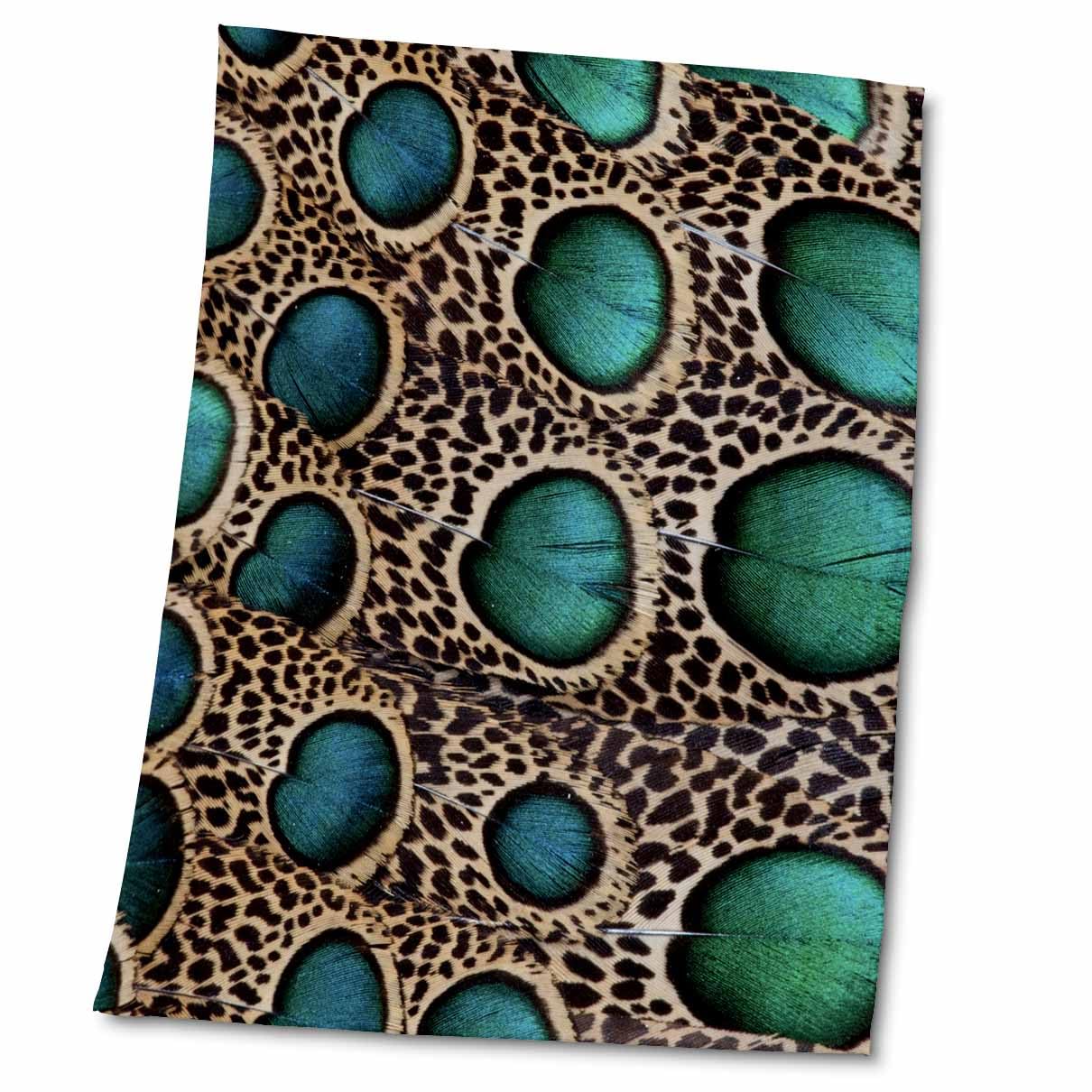 3dRose Feather Design of The Malay Peacock Pheasant 02 - Towels (twl-250194-2)
