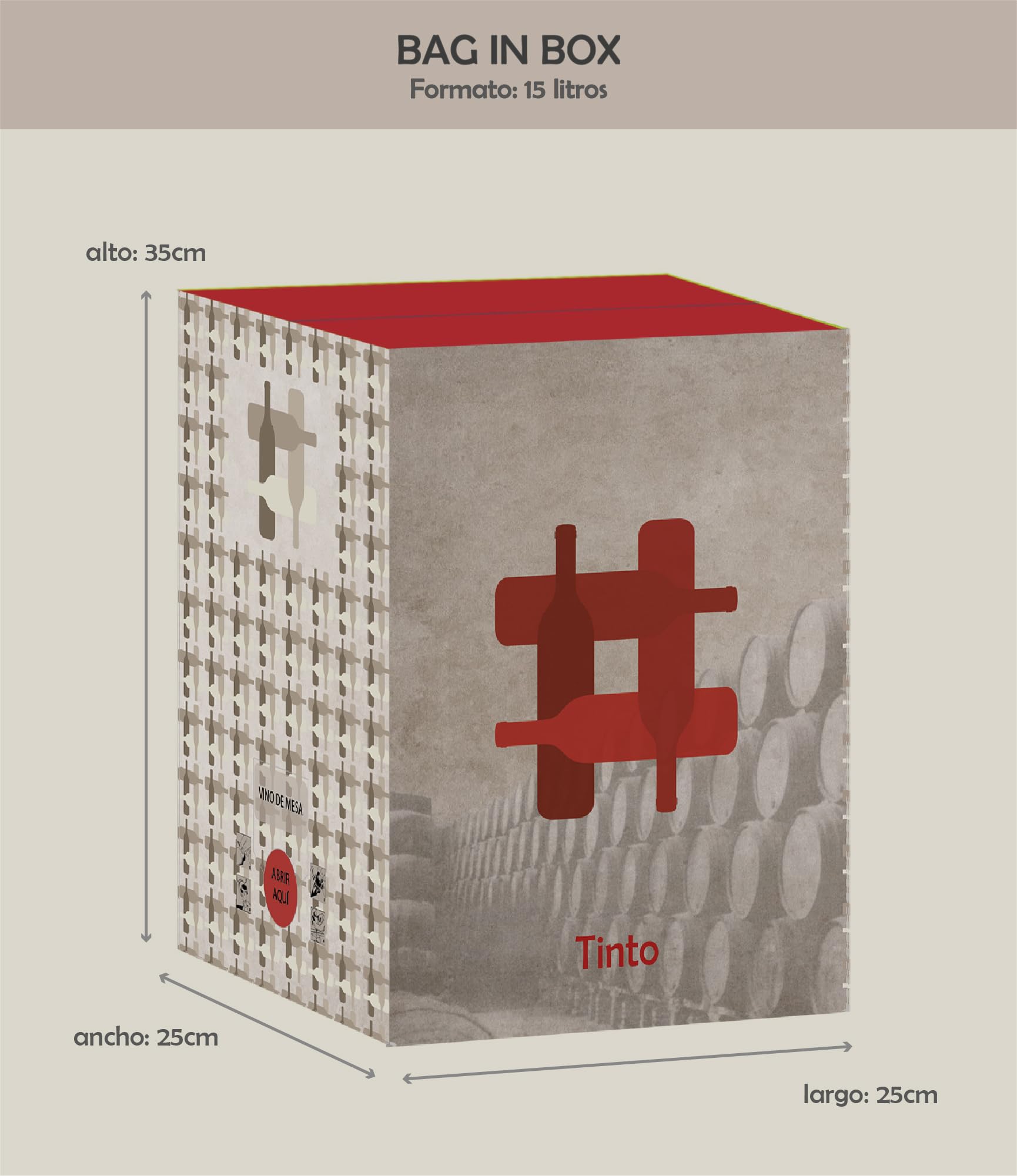 Vino Tinto Bag in Box de 15L