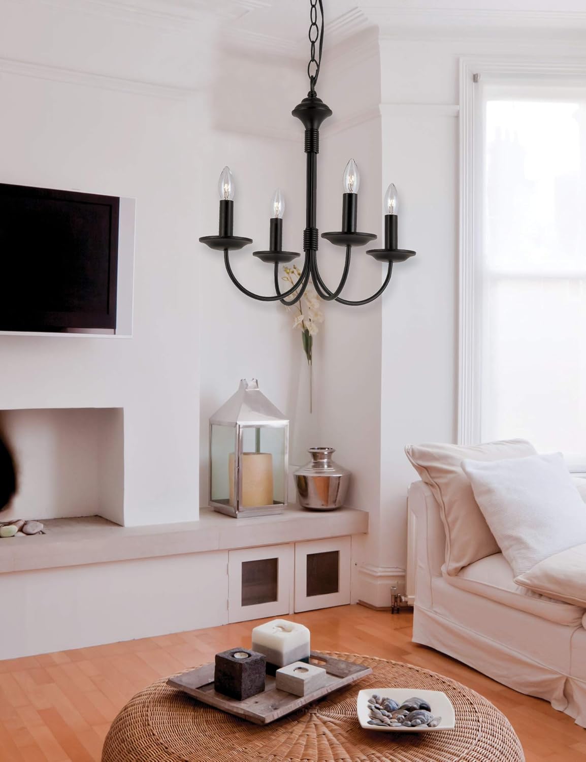 Review Discount Trans Globe Imports 9014 BK Americana Four Light Chandelier from Candle Collection in Black Finish, 14.50 inches Hottest Sales Trans Globe Imports 9014 BK Americana Four Light Chandelier from Candle Collection in Black Finish, 14.50 inches