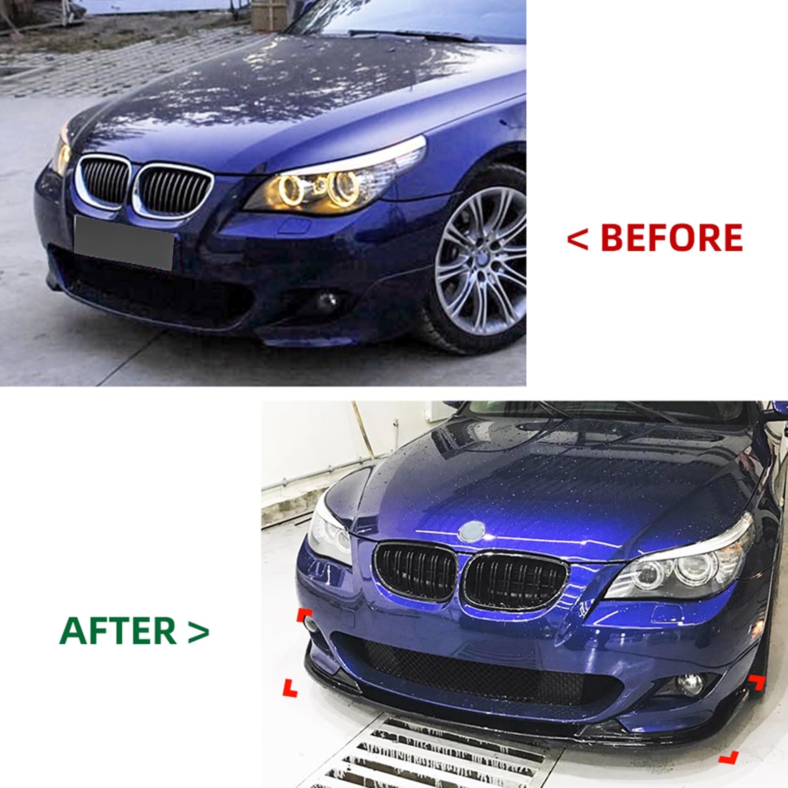 Amazon | フロントバンパースポイラーリップキット BMW 5シリーズ E60