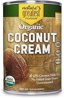Organic Coconut Cream by Nature’s Greatest Foods - 13.5 Oz - No Guar Gum...