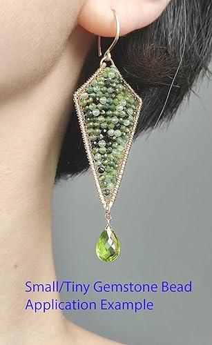 Miniatura 5 de Adabele - 5 hebras de piedras preciosas curativas de jade azul zafiro oscuro natural, de 0.157 in (0.16 pulgadas), cuentas sueltas redondas