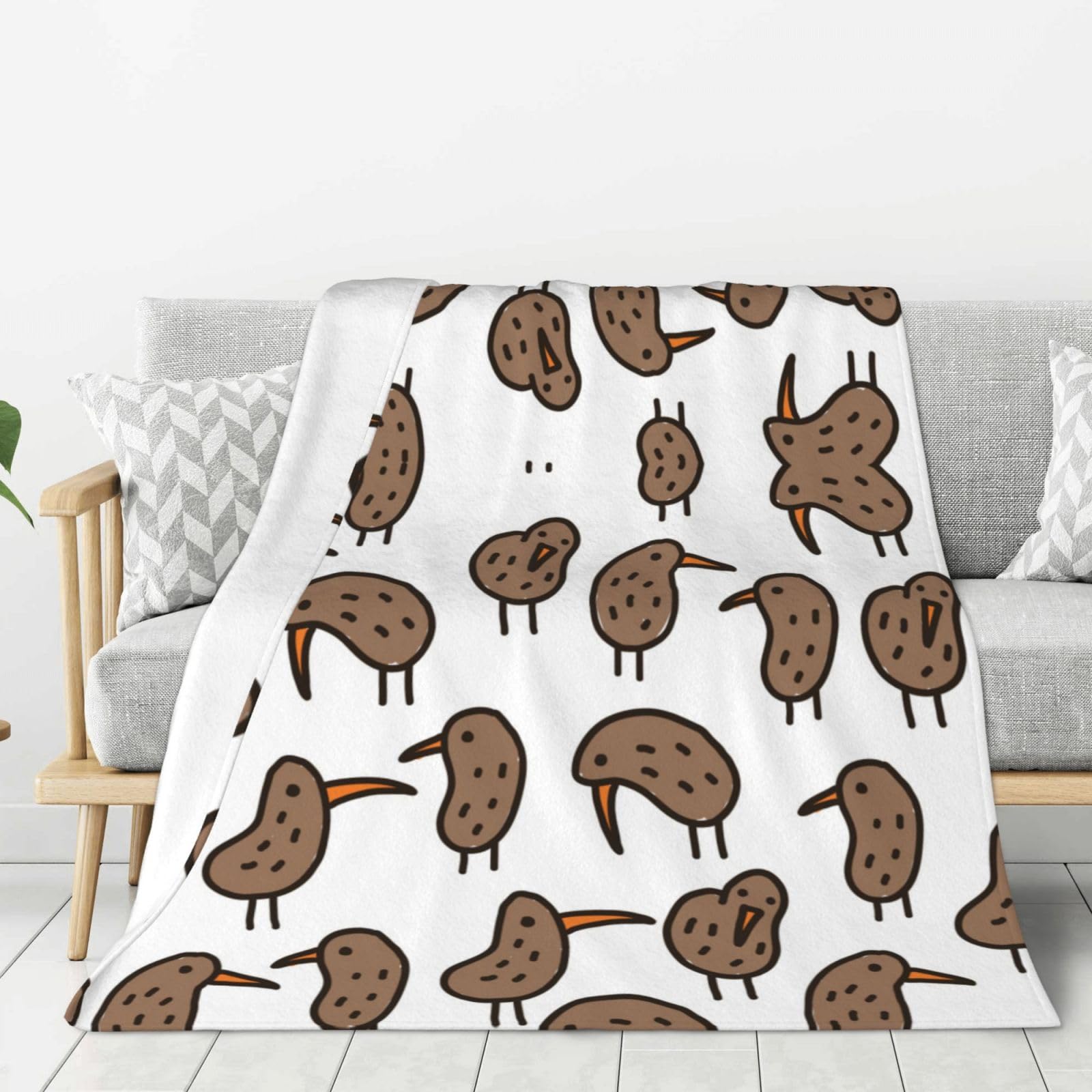 MLTRFGJ Kiwi Bird Cute Printed Flannel Blanket, Super Soft, Can Ensure A Comfortable And Lasting Experience