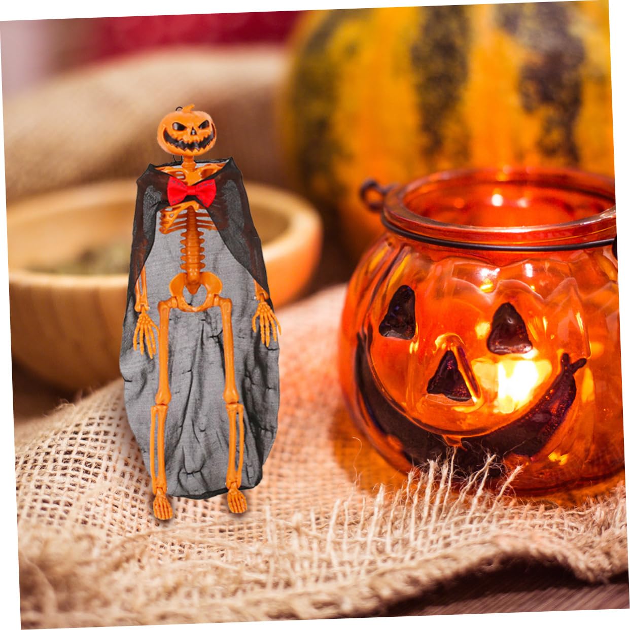ABOOFAN 3 Piezas Esqueleto De Juguete Juguetes Esqueleto Decoración De Halloween Calabaza Accesorios