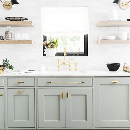 Miniatura 7 de Goo-Ki Paquete de 6 perillas de cobre antiguo de 0.63 pulgadas para cajones de cocina, accesorios para gabinete de cocina, mango de barra retro de