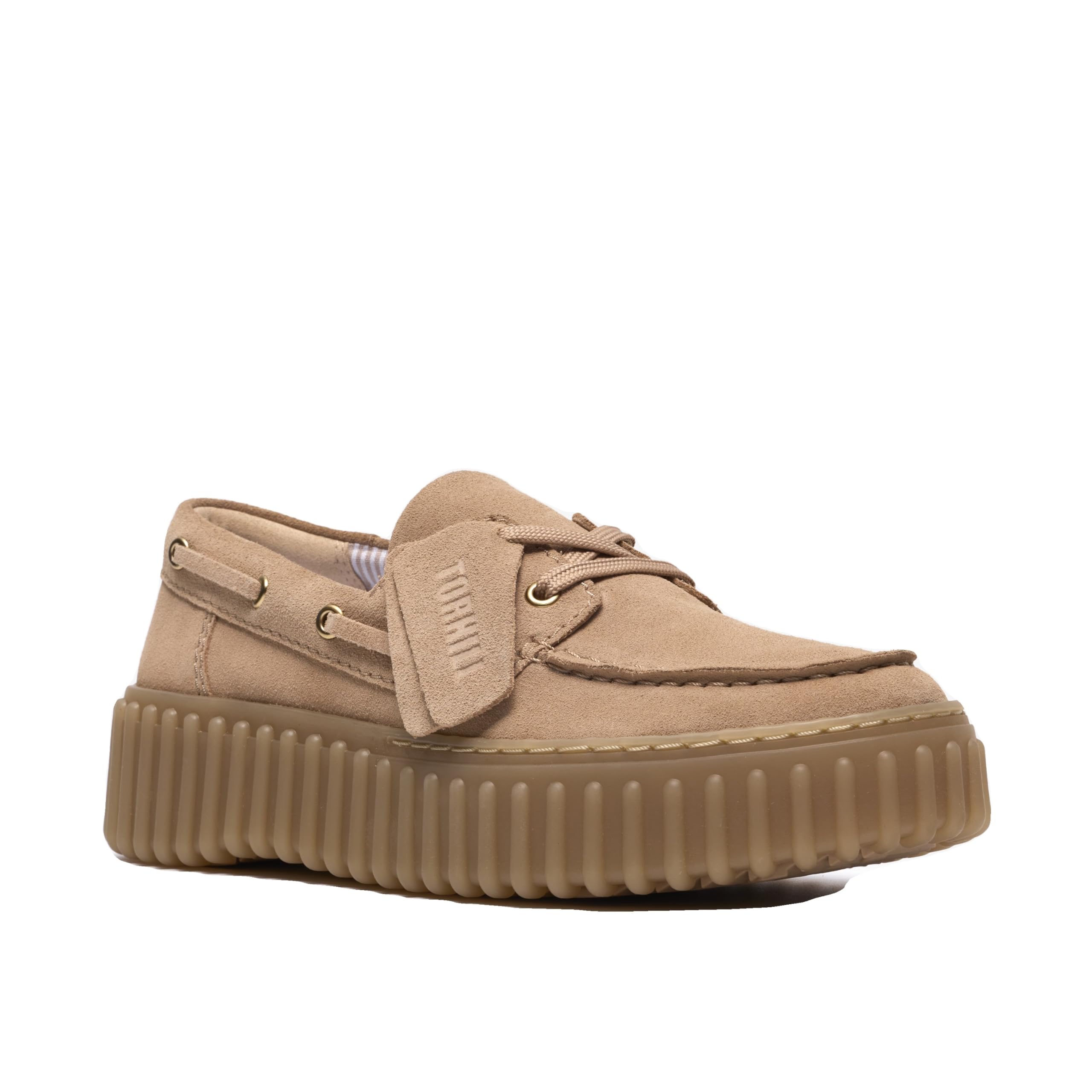Clarks Torhill Boat Beige Suede 36