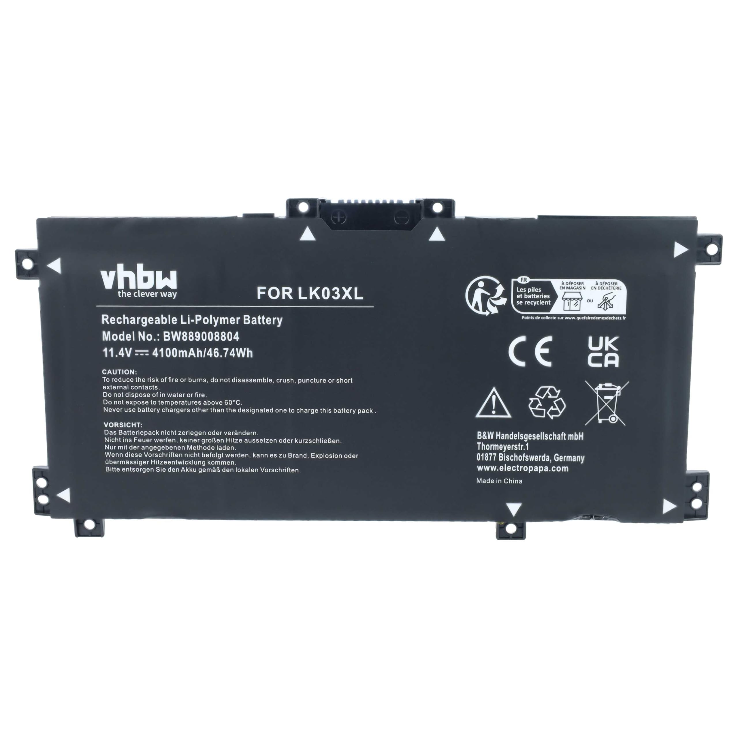 vhbw Batería Compatible con HP Envy X360 15-CN1005NG, 15-CN1008NG