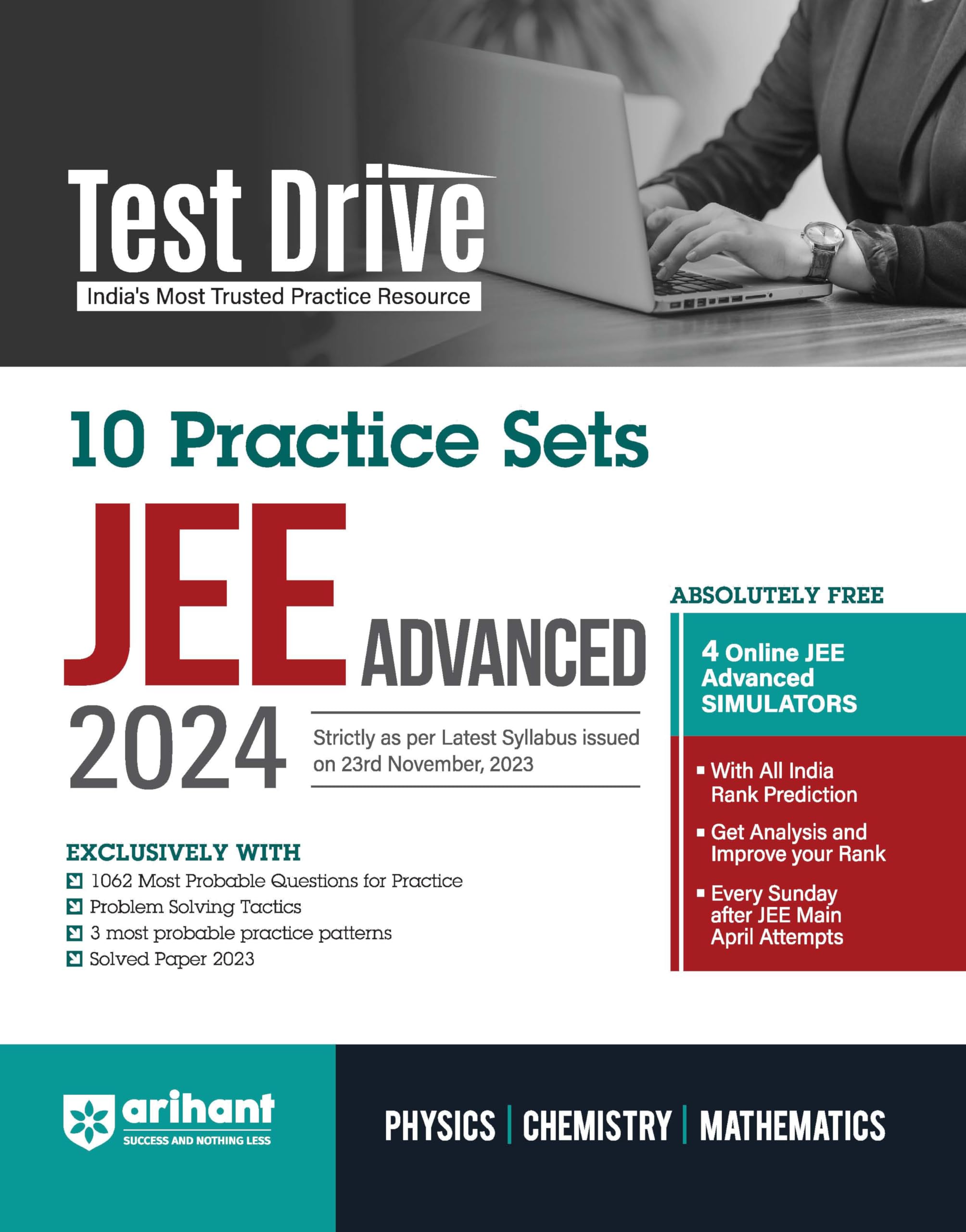 Buy Arihant Test Drive 10 Practice Sets For JEE Advanced 2024 | Latest ...