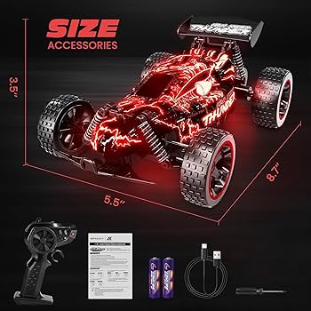 9/7 リモートコントロールカー 1:10 スケール RCトラック ラジコン DEERC 9201E 1:10 大型リモートコントロールトラックライト付き