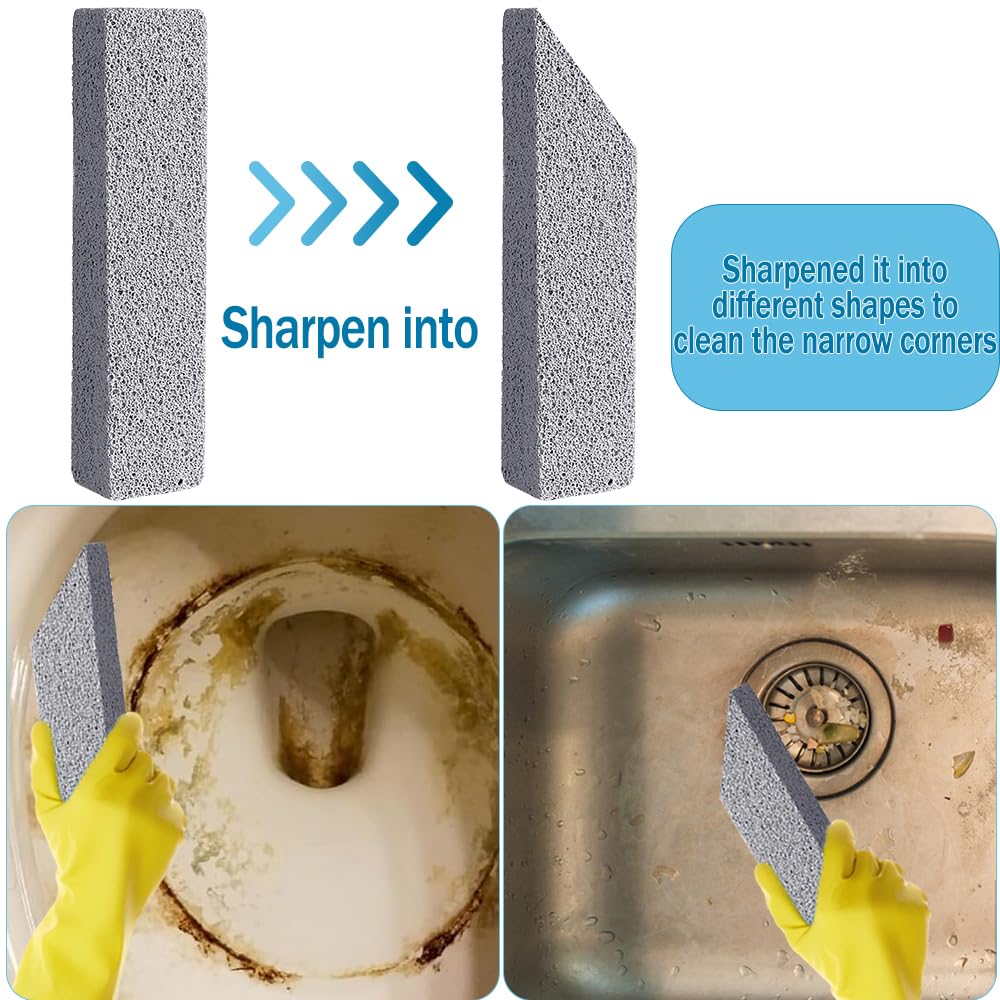 6 Pezzi Pietra Pomice per WC,Pietra di Pulizia per WC,Pumice Stone,Cleaning Block,adatto per la pulizia del bagno, della cucina, del lavandino e per la cura dei piedi