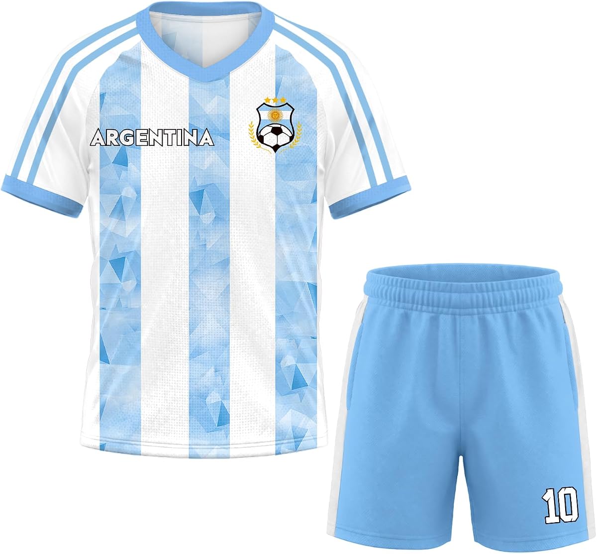 Unisex Kids Soccer Jersey 2PC Set Boys Girls Youth Quick Dry Short Sleeve Football Training Kit