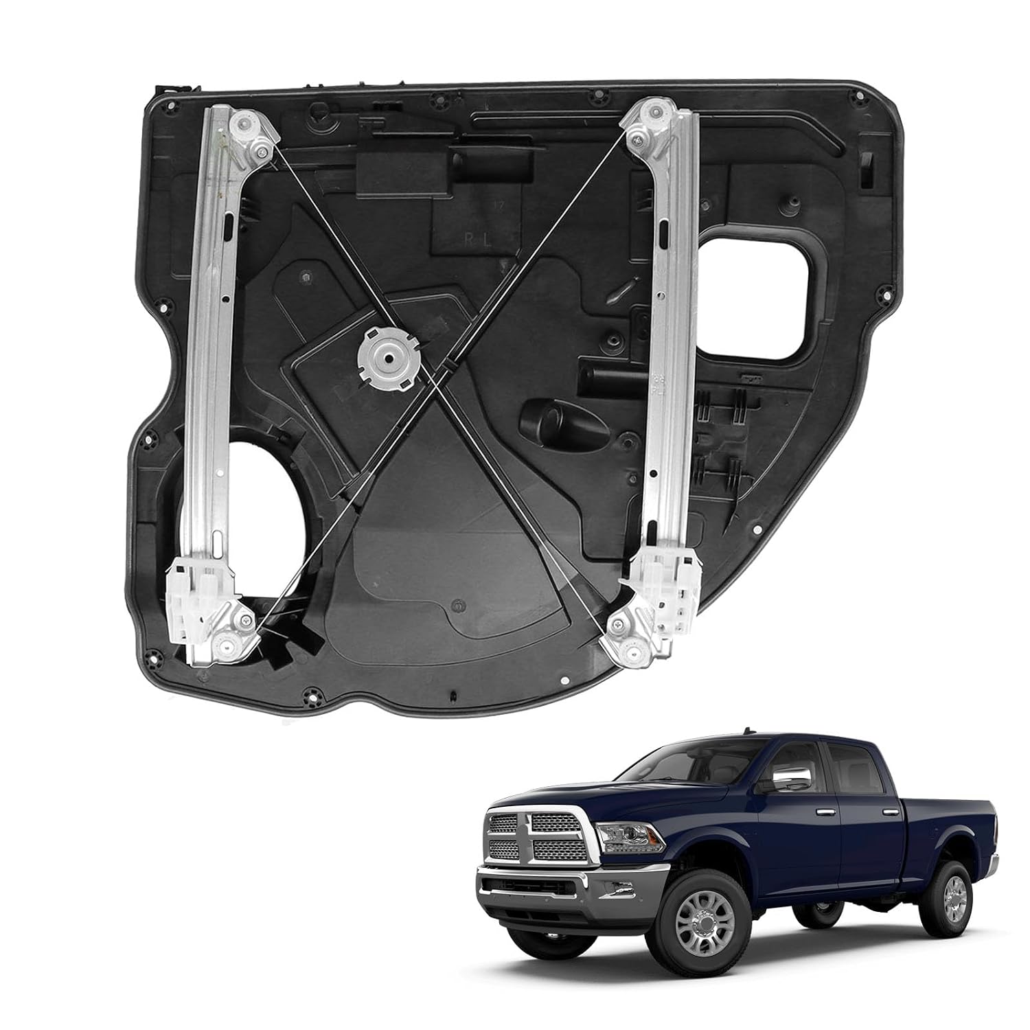 Power Window Regulator Without Motor Compatible with 2009-2018 R-am 1500 2500 3500 Rear Passenger Side Window Regulator RH #68045132AA,68045132AB,68045132AC,68045132AD