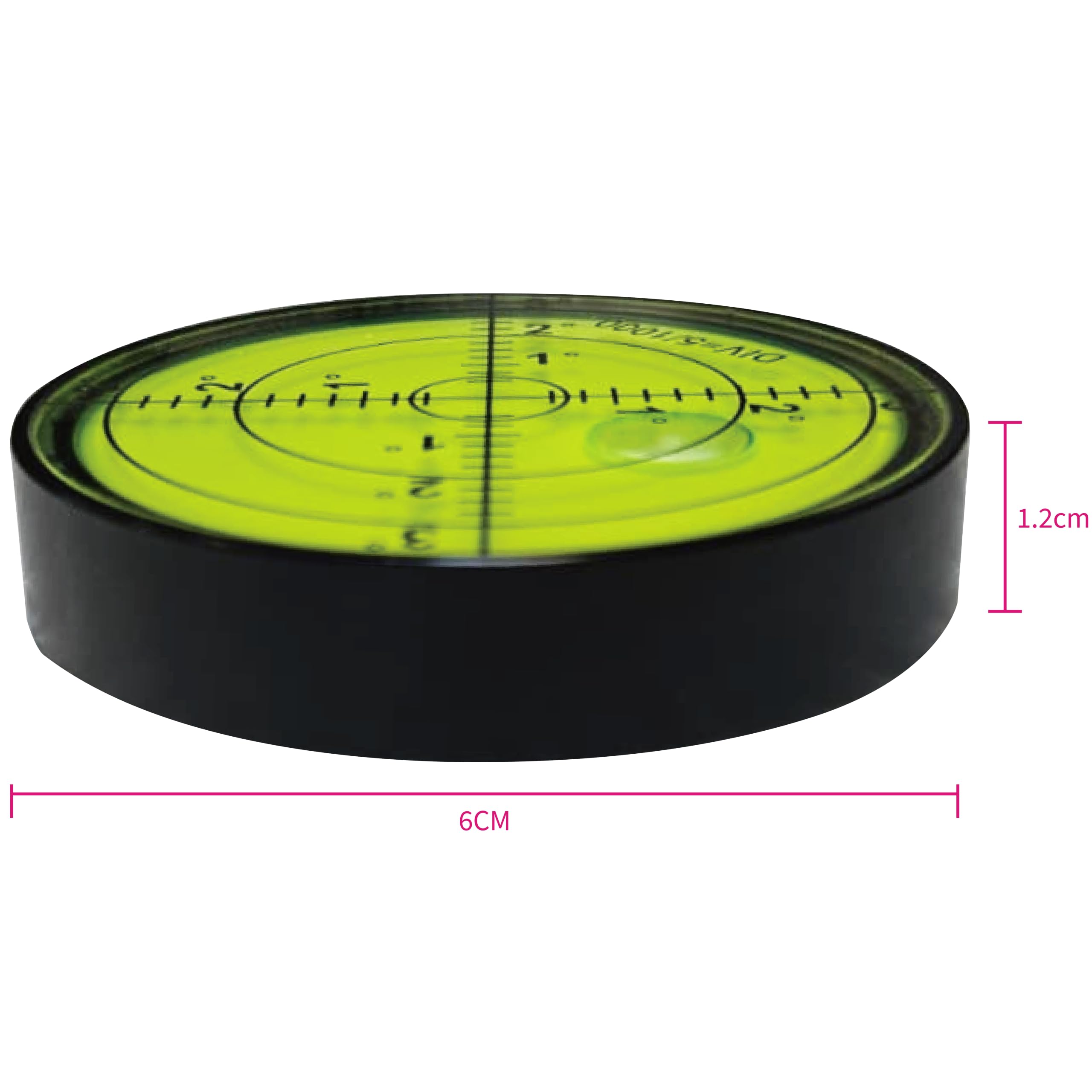 Fotoconic Livella professionale magnetica circolare a bolla, alta precisione, con scala graduata (nero)