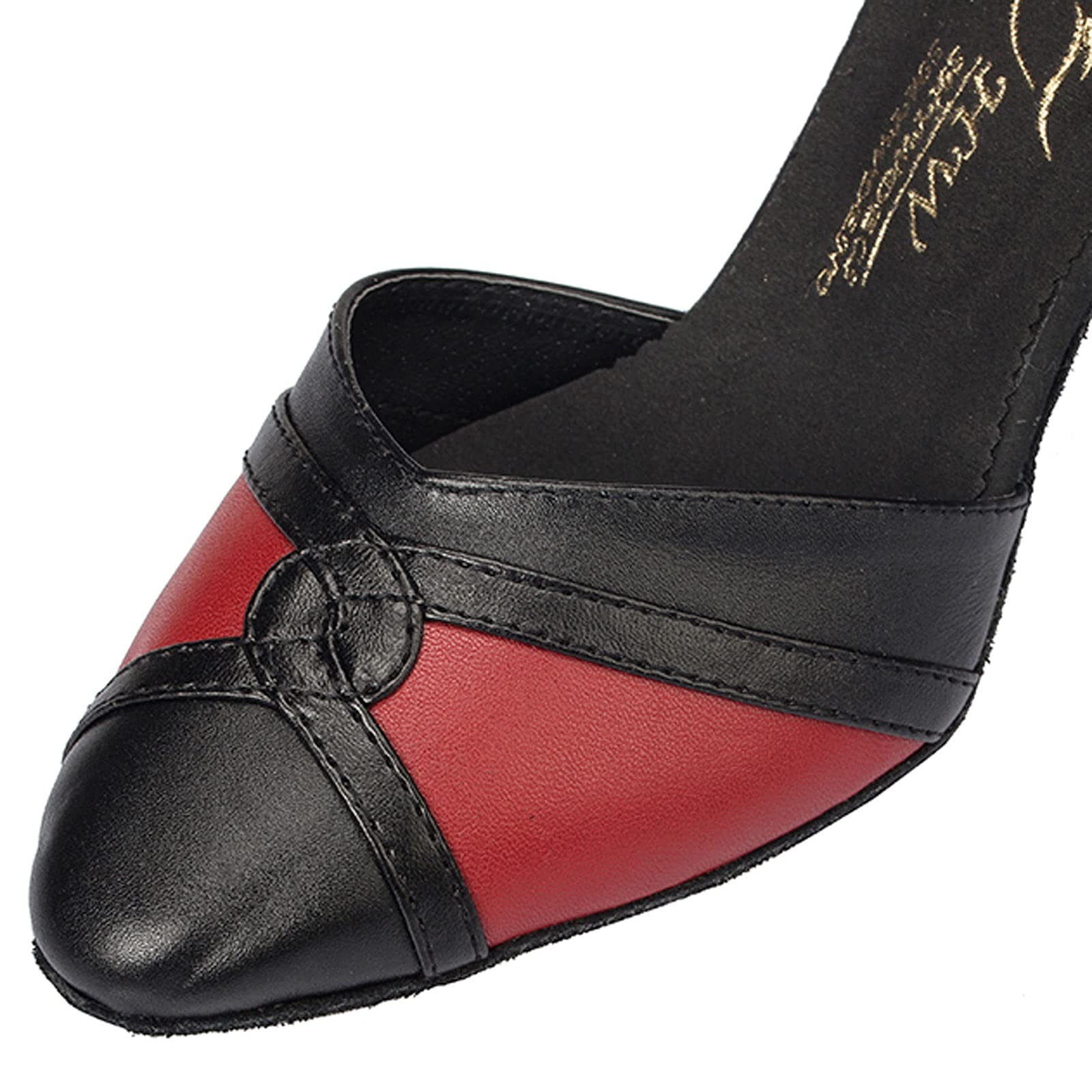 Wygwlg Scarpe da Ballo per Donne e Ragazze,Scarpe da Ballo Latino Americano,per Feste di Matrimonio serali (Color : Red And Black 7cm, Size : 39 EU)