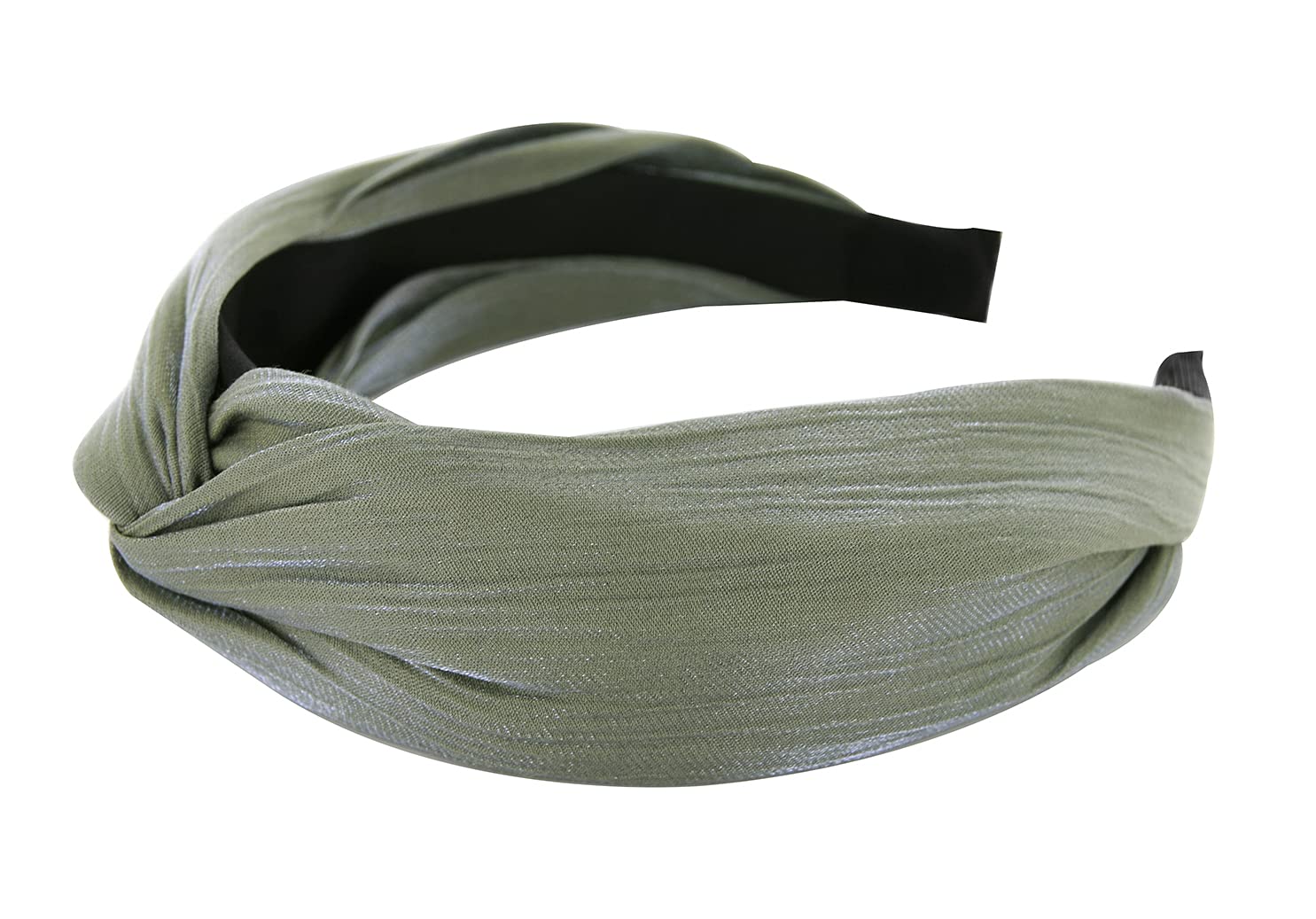 axy Headband with Refined Knot and Light Shine - Beautiful Headband Hair Accessories Hair Band HRD2 (Grey Green) - Image 3