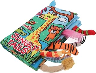 Toyvian 3 Peças Livro De Pano De Cauda Livro Crinkle Livro De Pano Infantil Livros Educativos Iniciais Montessori Ensino Adereço Livro De Cognição Animal Menino Menina Livro Brinquedo