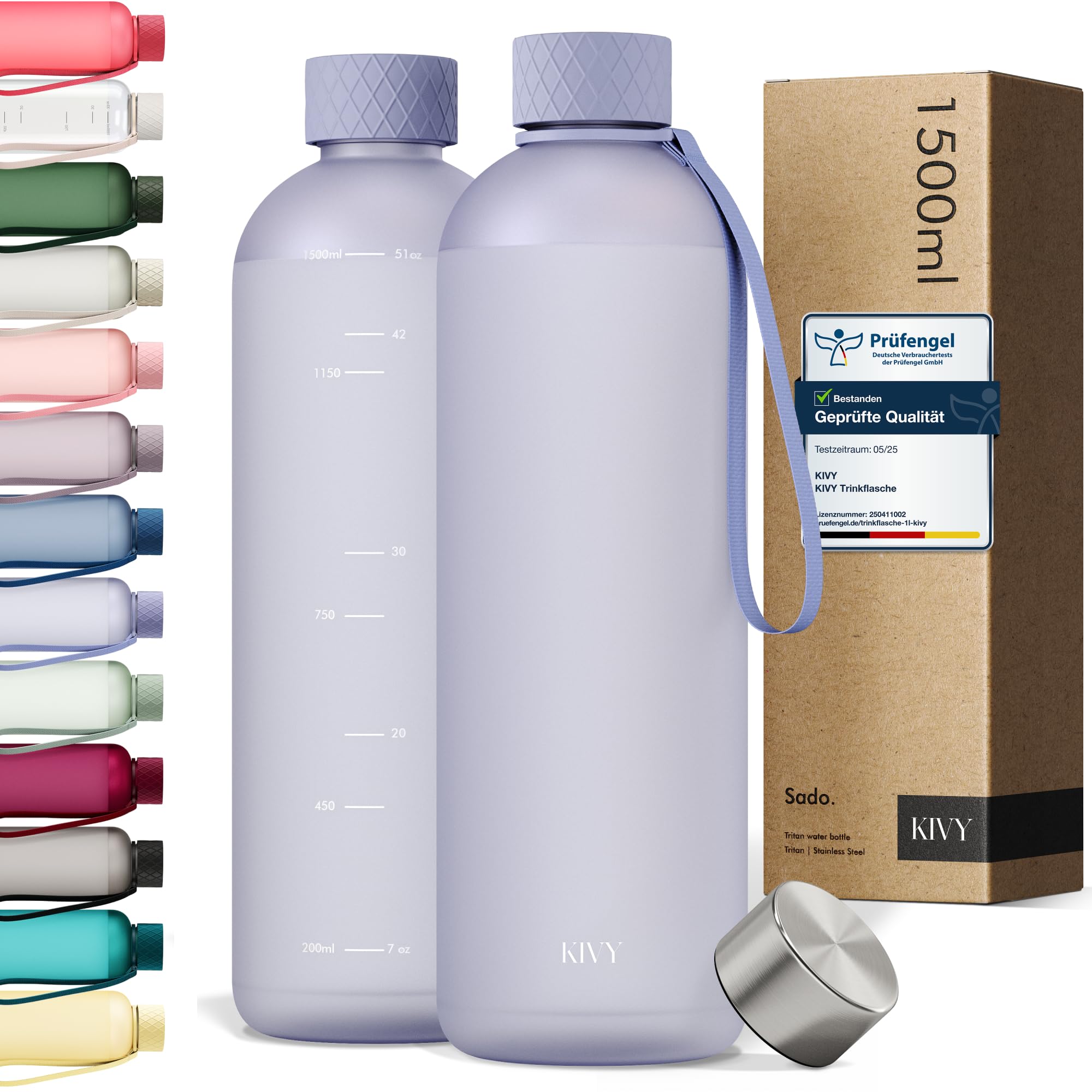 KIVY Tritan-Wasserflasche der 2. Generation